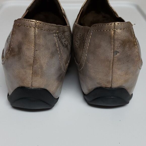 Easy Street Silver Bronze Hidden Wedge Shoes Sz 9 - Picture 5 of 8